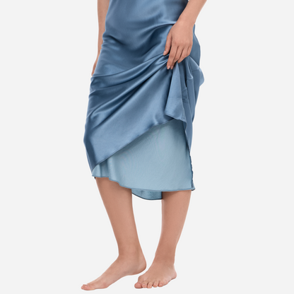 "Samantha" MIDI Silk Slip Dress